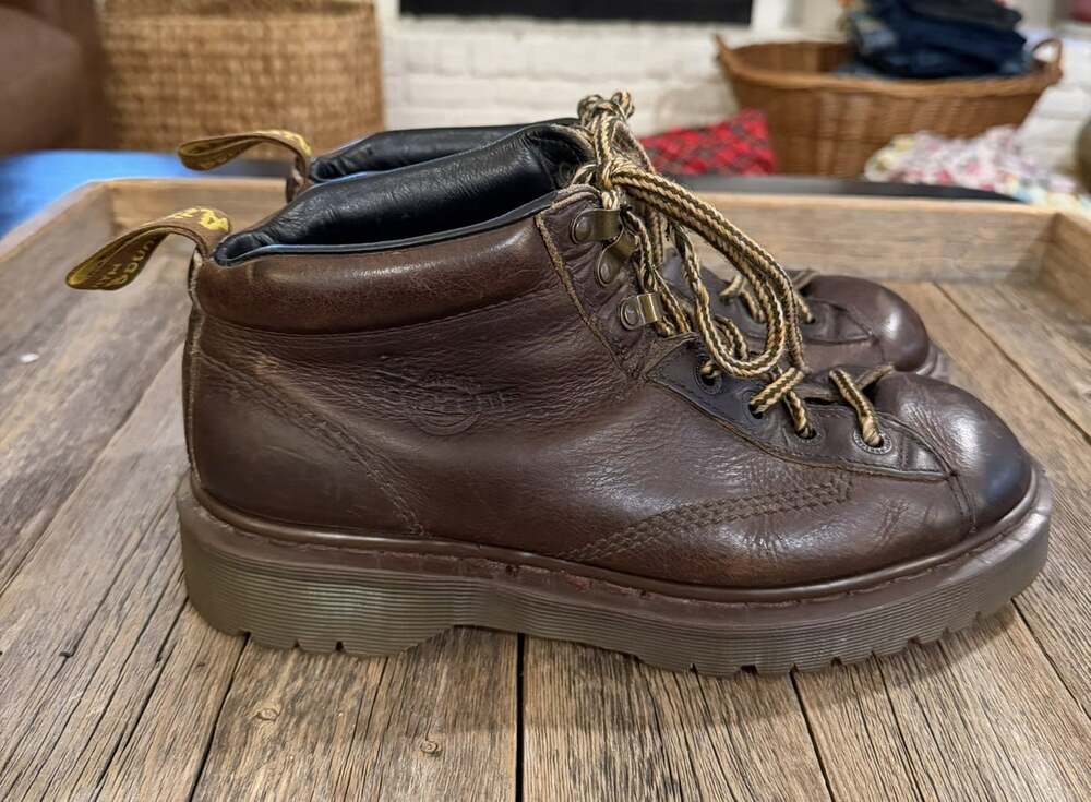 Vintage Dr. Martens 8287 Brown Leather Boots UK 8 US Men 9 Women 10 Made England - Picture 12 of 13